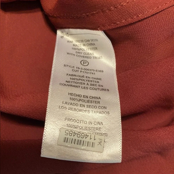 Equipment Burgundy Long Sleeve Button Down Shirt - Picture 6 of 8